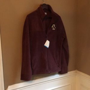 NWT Men’s BC full zip fleece jacket med maroon